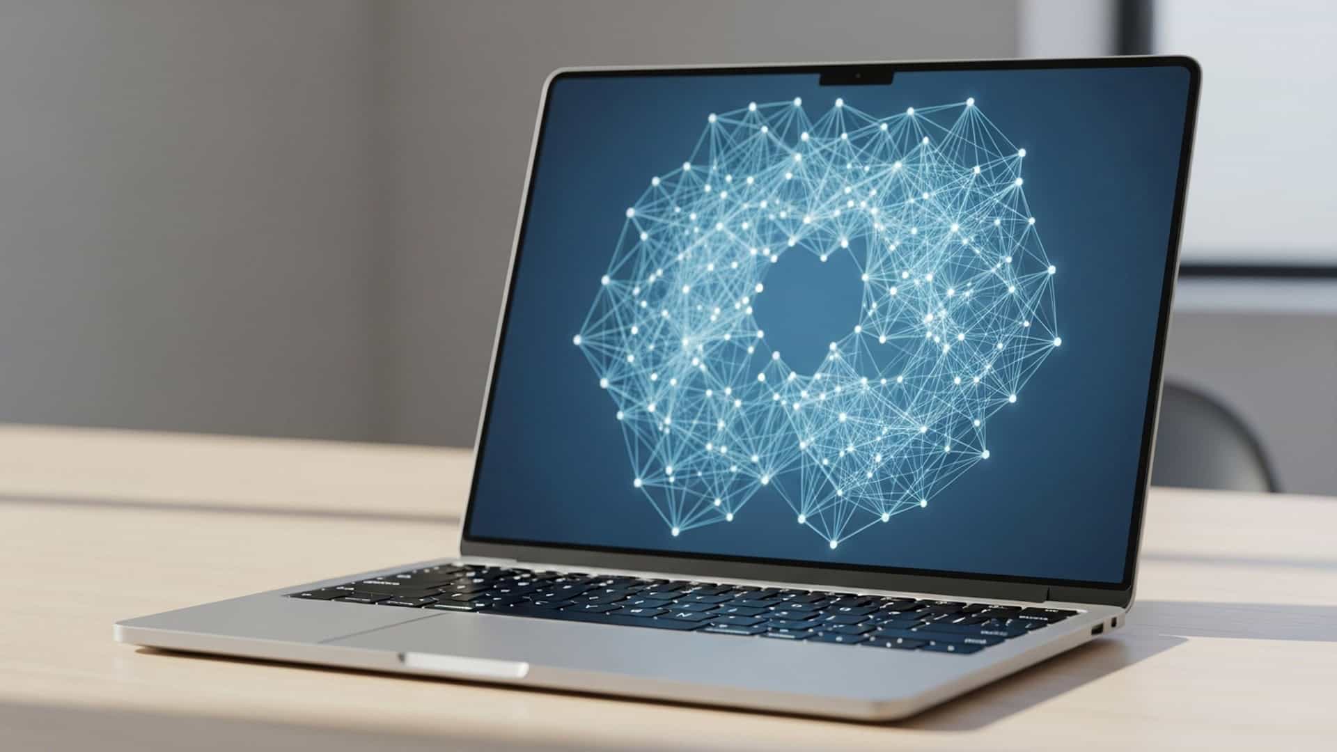 Viva Engage internal communications analytics on a laptop