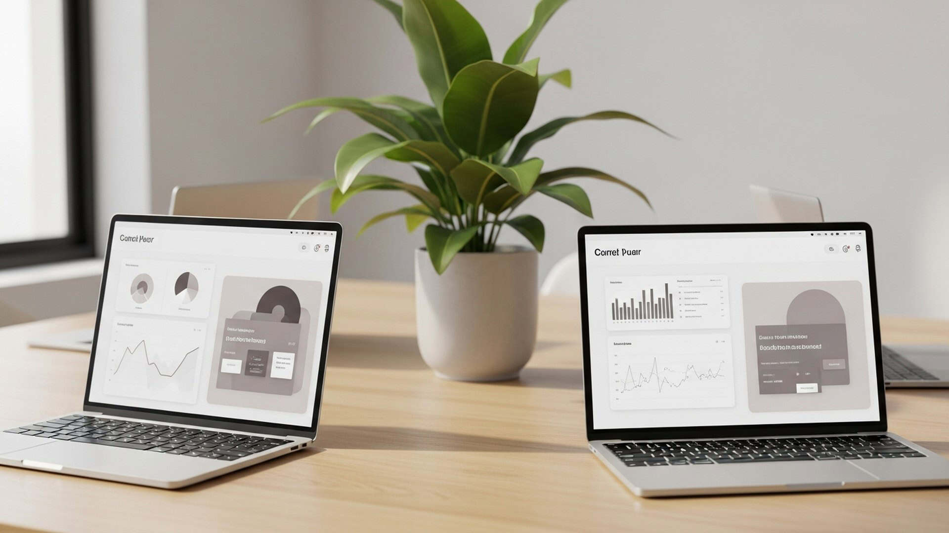Internal communication analytics tools comparison on multiple laptops